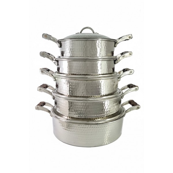 5'li Karnıyarık Ahşap Sap Kırmızı